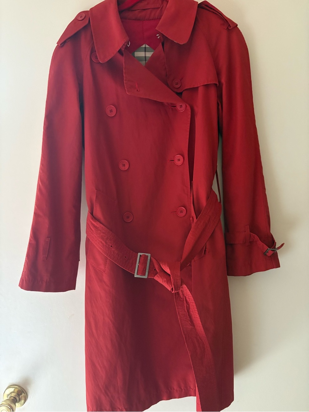Beautiful authentic Burberry great condition red trench